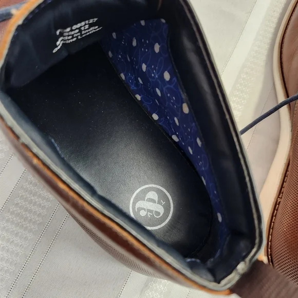 Thomas & Vine Men’s Leather Lace-up Boot Size 12 Brown with white soles - Picture 7 of 14